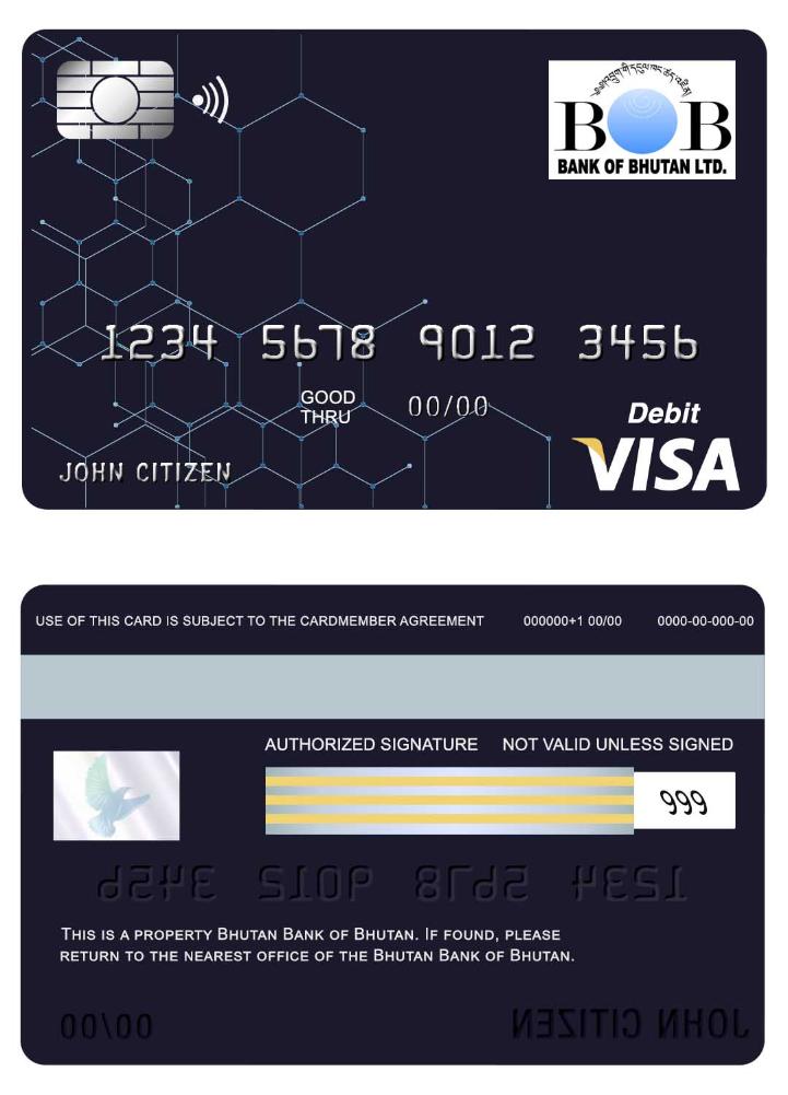 Bhutan Bank of Bhutan visa card